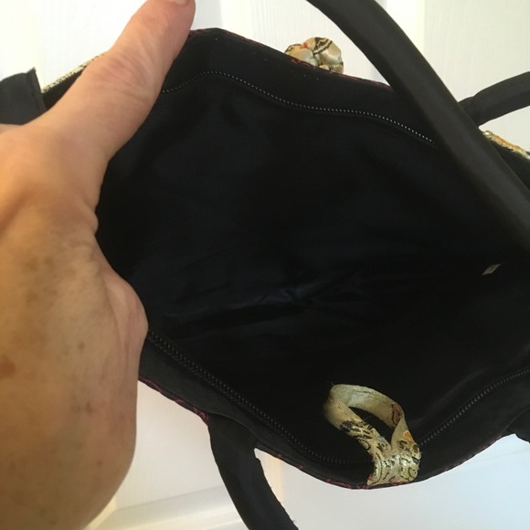 Oriental Asian Flair Unique Evening handbag Bag multi colored satin - Picture 12 of 12